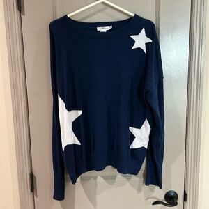Vineyard Vines sweater in navy with white stars. Size XL